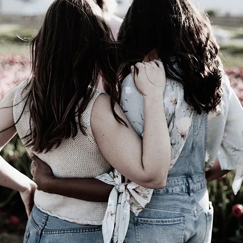 photo of two women